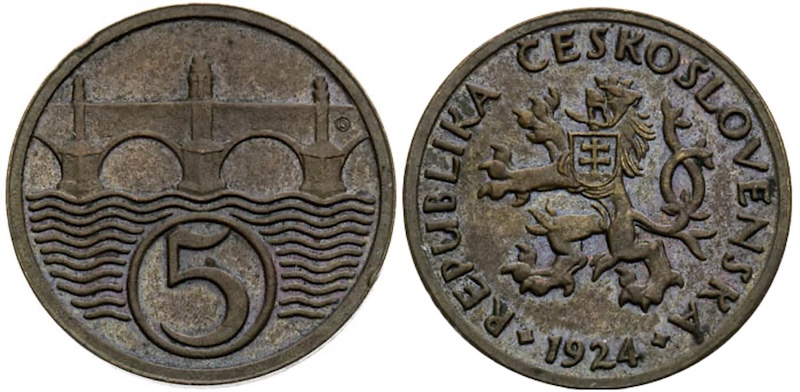 5 haléř 1924